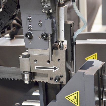 Automatische Verstellung Bandführungsarm